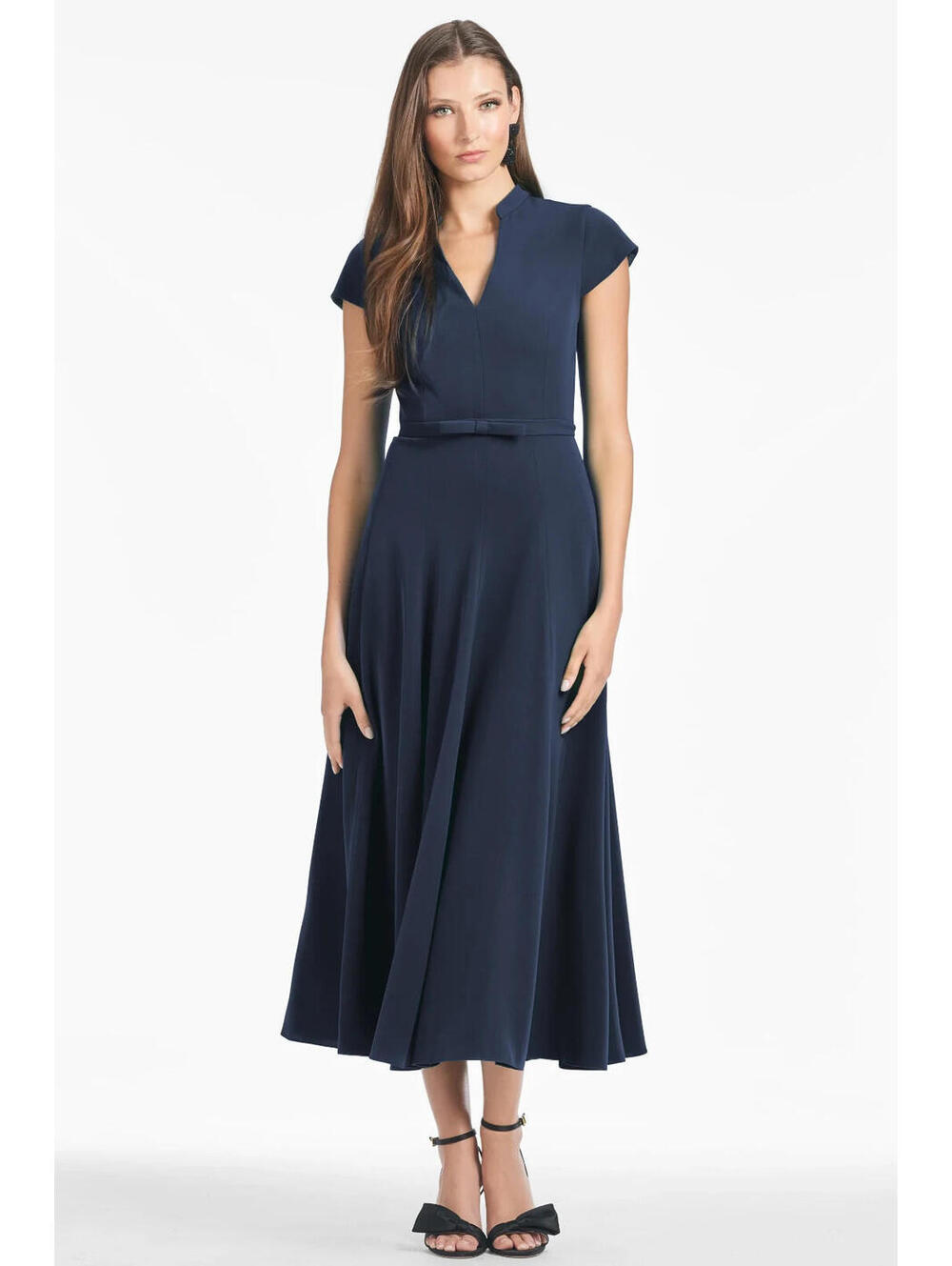 NEW, Sachin & Babi MARIAN DRESS Crepe Cap Sleeve Midi Dress SZ 14 #MD1899